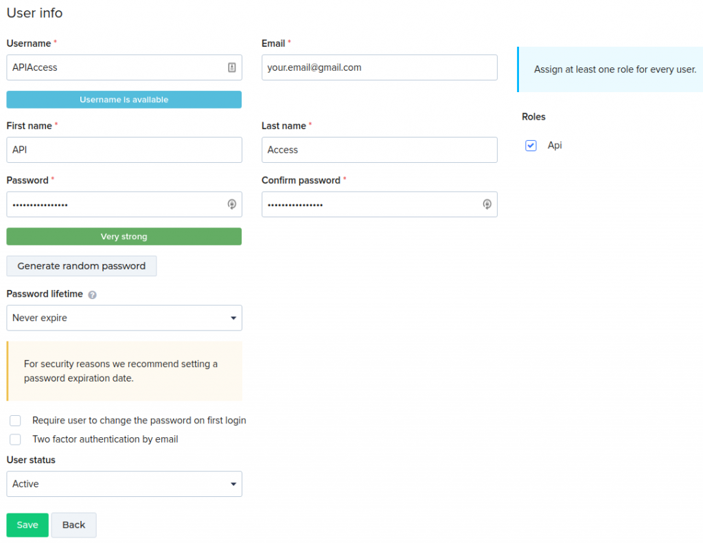 How to create an API key for 2checkout (Platform Edition) - Siberian CMS