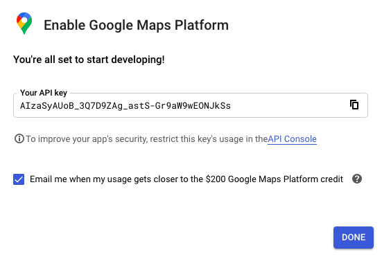 Google Maps JS API